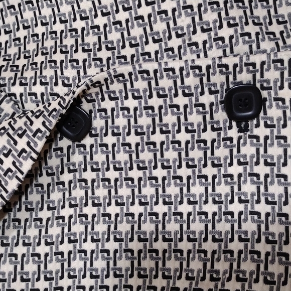 Le Suit Petite Ladies Grey/Black/ Ivory Waist Suit Jacket SZ 12p - Picture 7 of 11